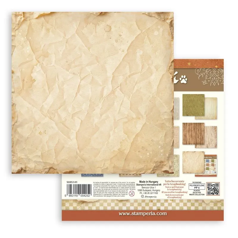 Stamperia Silent Night Backgrounds Selection Paper Pad 8 × 8