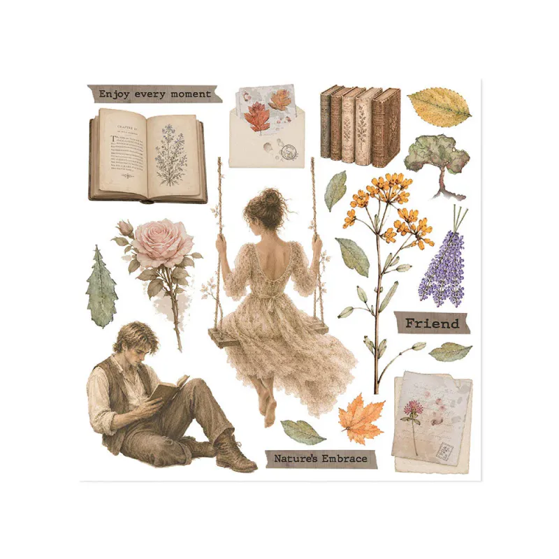 Stamperia – Flowers and Poems Rub-On – 6 ark