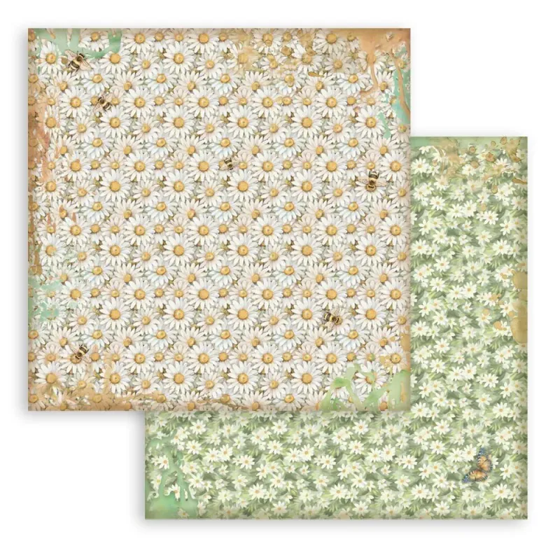 Stamperia Daisy Art Background Paper Pad 12x12
