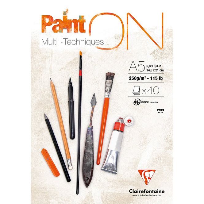 Hovedbilde PaintON Mixed Media Papirblokk Hvit – 40 ...