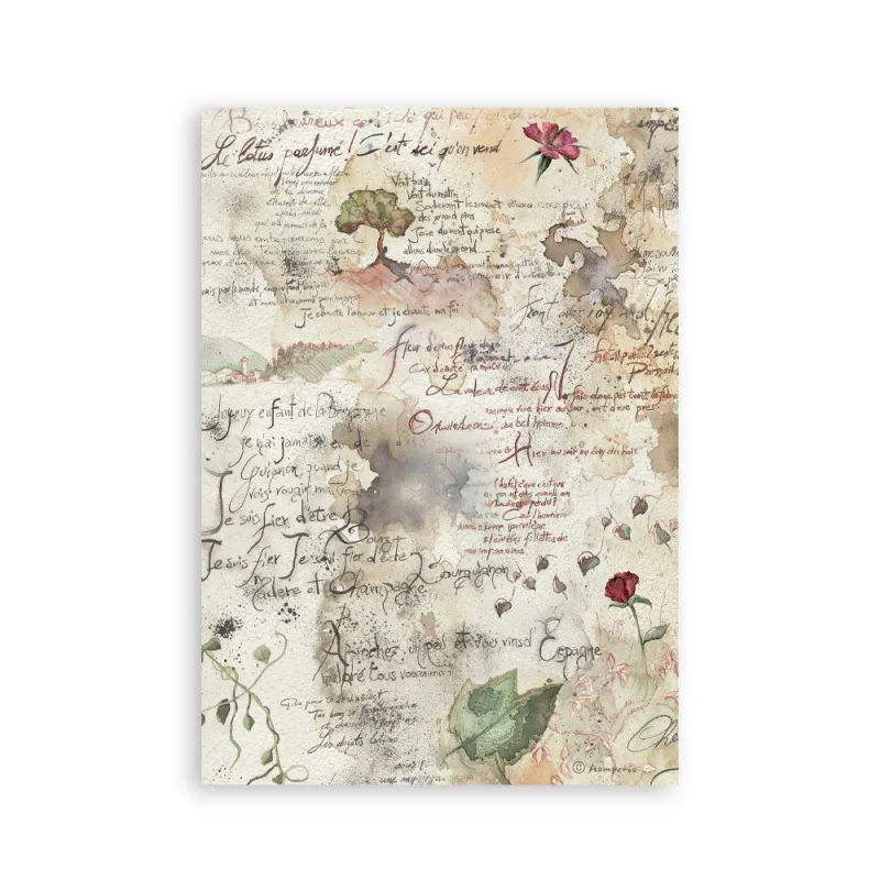 Stamperia – Flowers and Poems Washi Pad A5 – 8 ark
