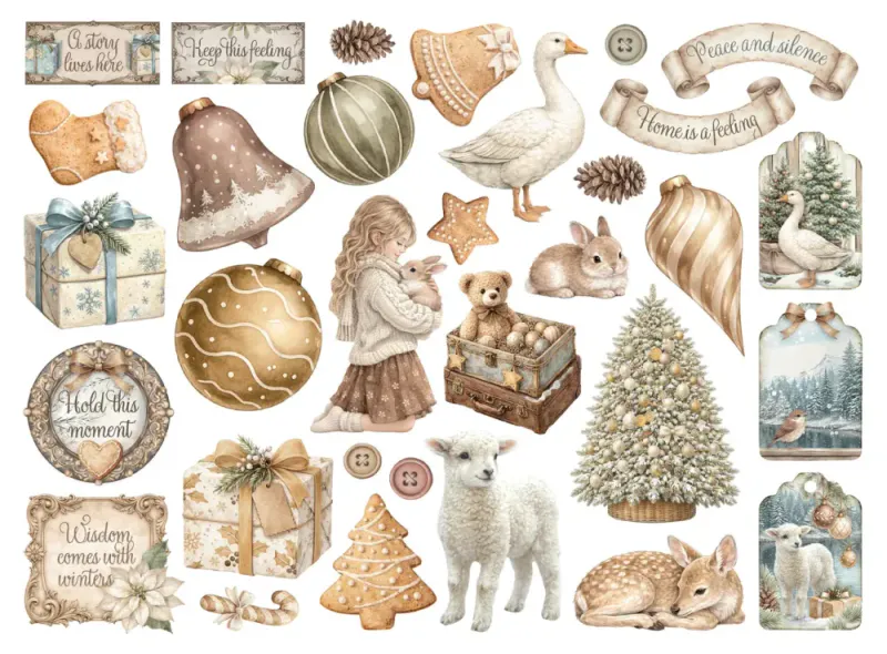 Stamperia – White Christmas Die Cuts