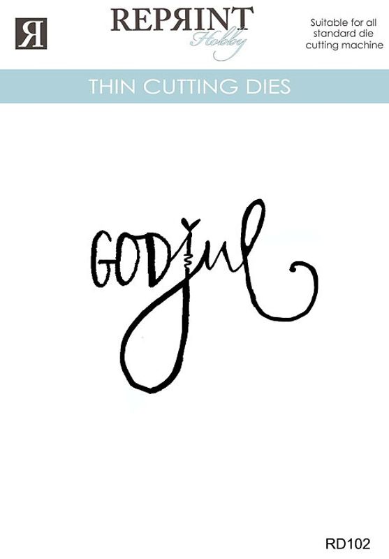 Reprint – Cozy Christmas Dies God Jul – 65 x 55 mm