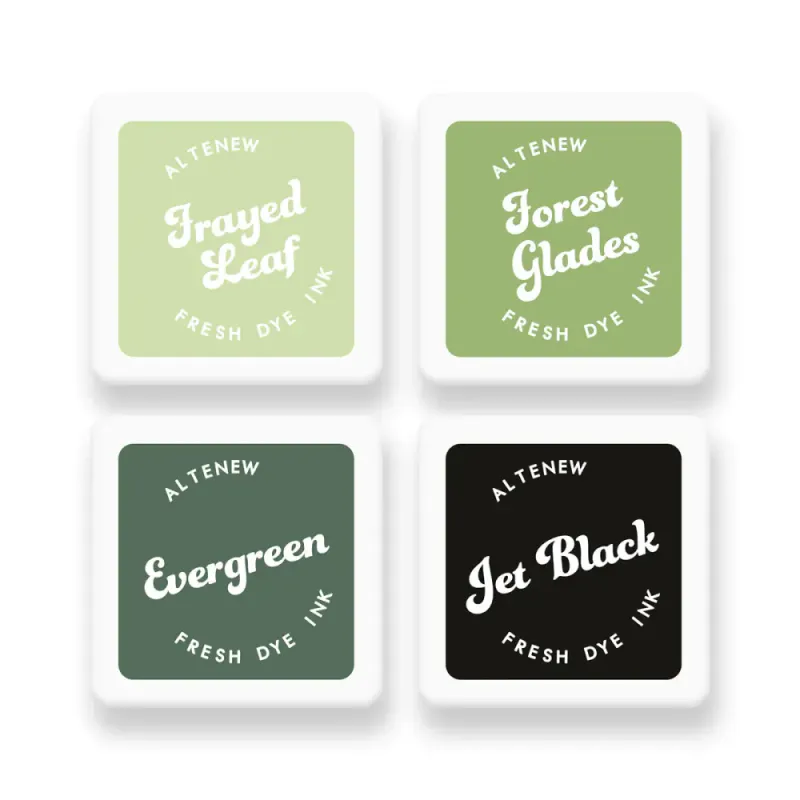 Green Fields Fresh Dye Ink Mini Cube Set
