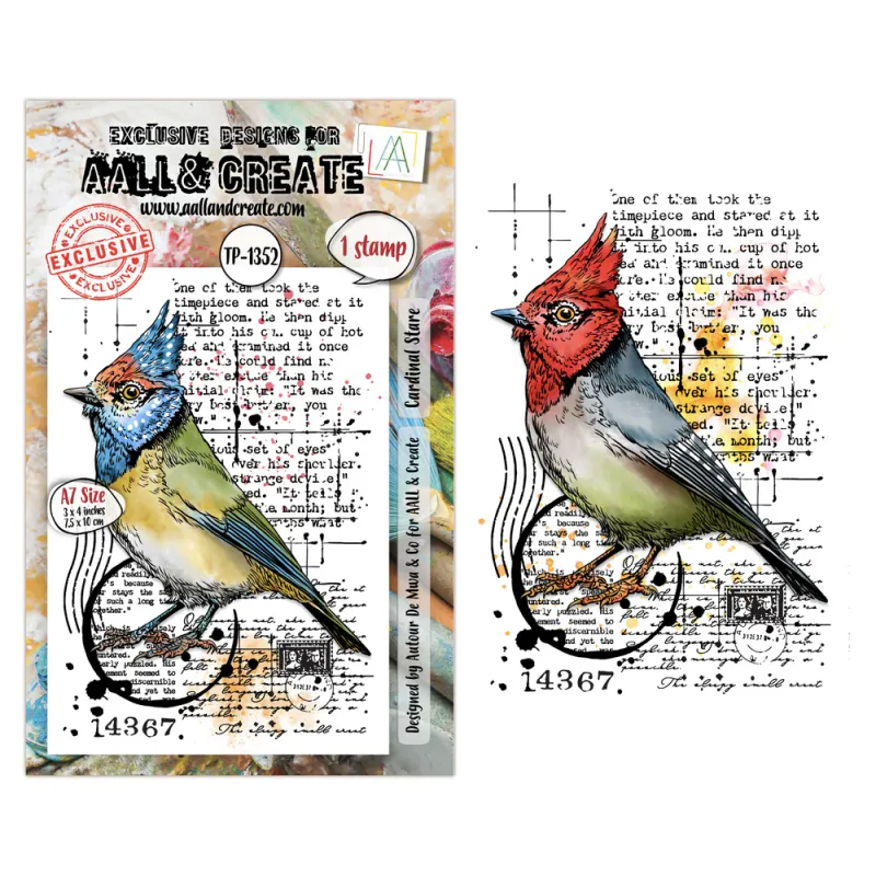 AALL & Create A7 Clear Stamp Set – Cardinal Stare – TP-1352