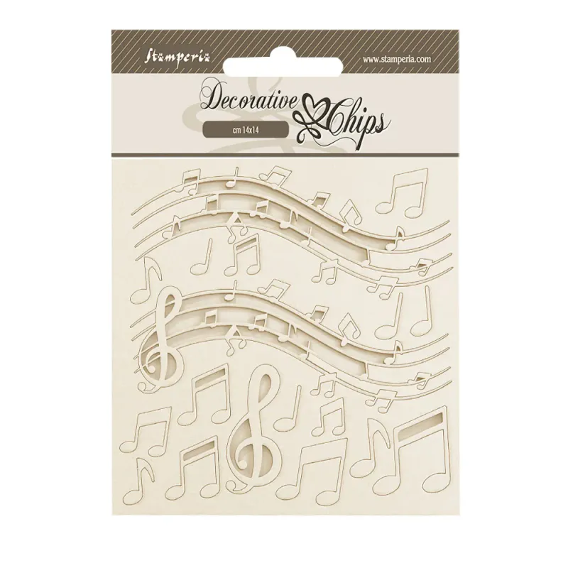 Stamperia The Nutcracker Music Decorative Chips  14 × 14 cm (SCB228)