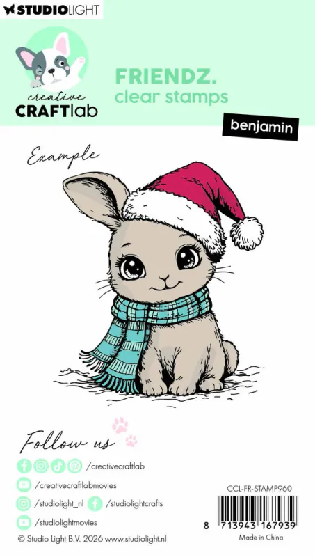 Creative Craftlab Friendz – Benjamin Clear Stamp (CCL-FR-STAMP960)