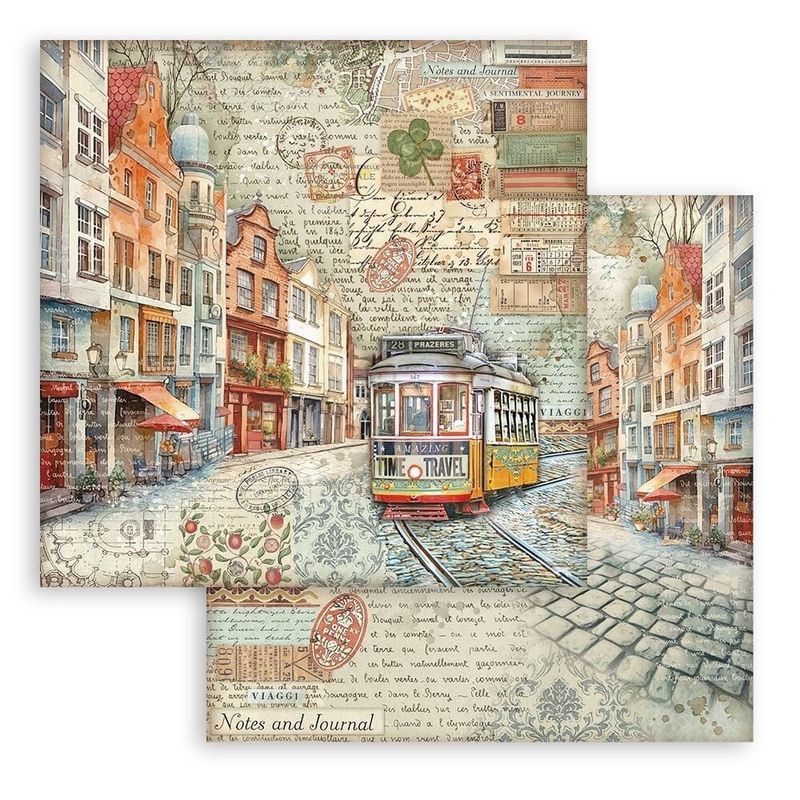 Stamperia Art Of Traveling Double Face 8x8