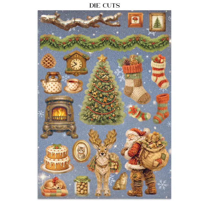 Stamperia – Silent Night Junk Journal – Stickers, Backgrounds & Cut Outs