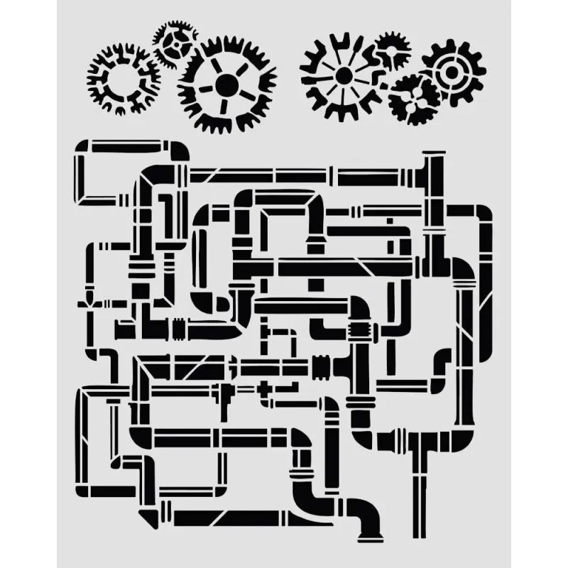 Stamperia Gardens of Time Thick Stencil – Tubes 20x25 cm
