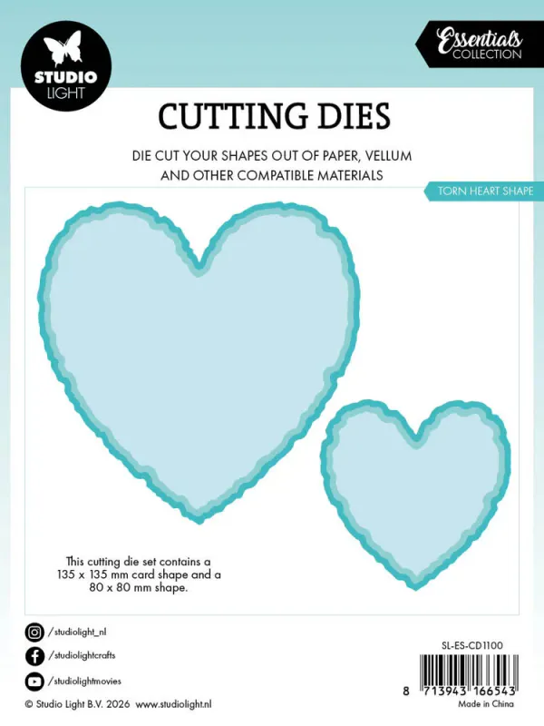 Studio Light – Torn Edge Cutting Die Heart Shape