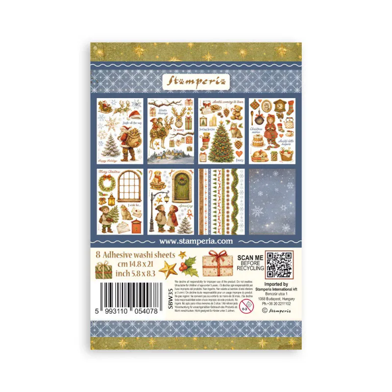 Stamperia – Silent Night A5 Washi Pad (8 ark)