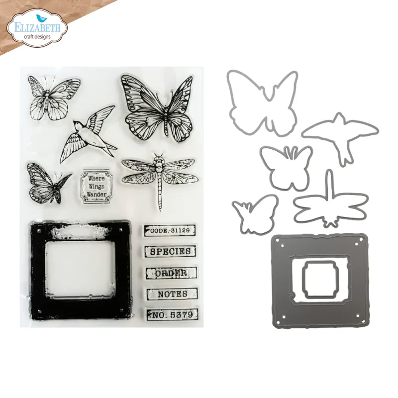 Elizabeth Craft Designs – Beautifully Worn Stamp & Dies Set 