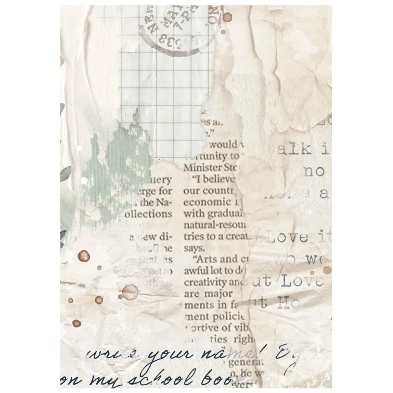 Stamperia – Secret Diary Rice Paper A6 Background