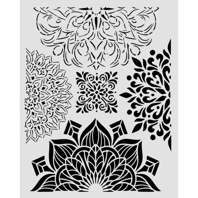 Hovedbilde Stamperia Gardens of Time Thick Stencil – ...