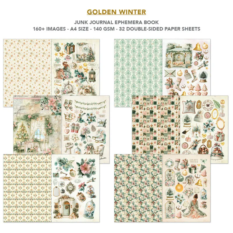 Ciao Bella - Junk Journal & Ephemera Book - Golden Winter