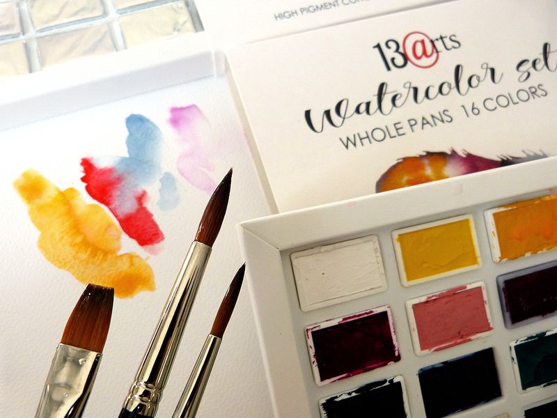  13@rt Watercolor Set – 16 Pans (Høypigmenterte akvareller)