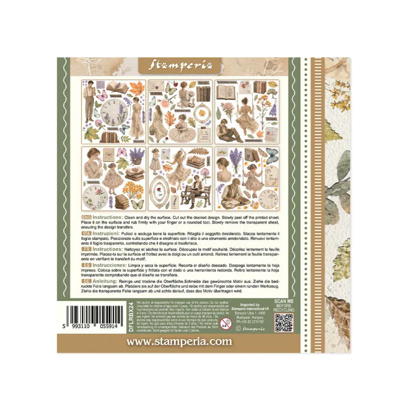 Stamperia – Flowers and Poems Rub-On – 6 ark