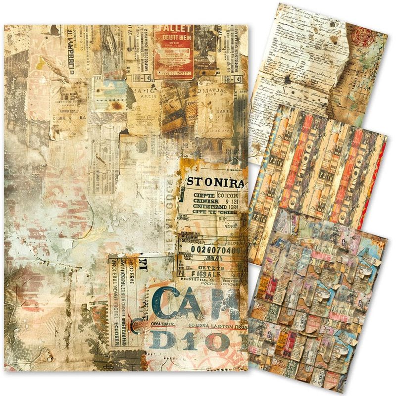 CB Ciao Bella Time Capsule A4 Mixed Media Rice Paper Set (4 pcs)