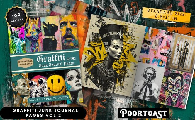 Hovedbilde Graffiti Junk Journal Pages Vol. 2 – Kate ...