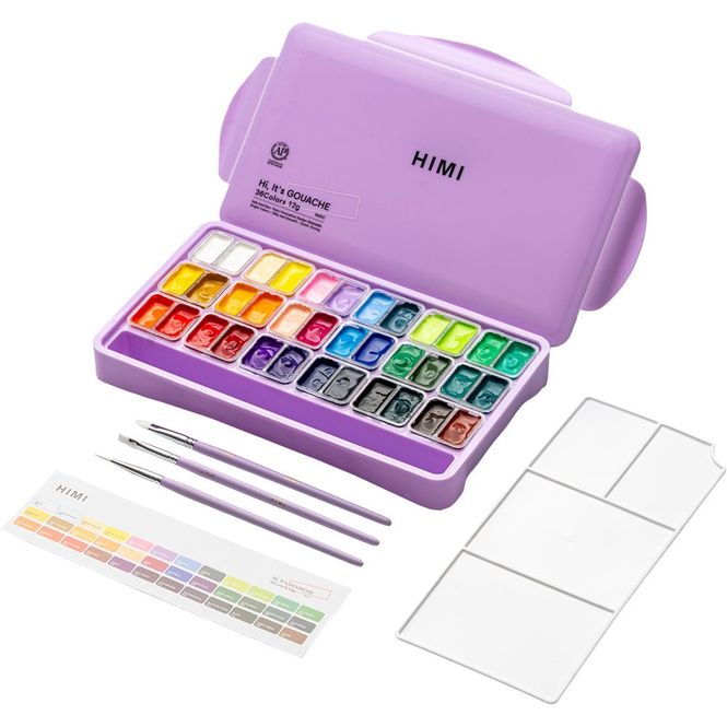 Hovedbilde HIMI Twin Cup Gouache Sett 36 stk + 3 pensler ...