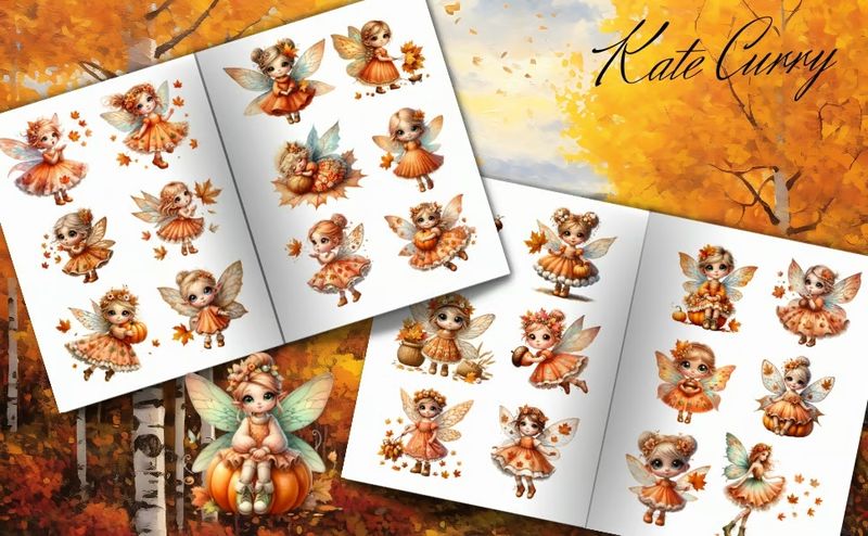 Autumn Fairy Ephemera Book (Art.nr. 0262)