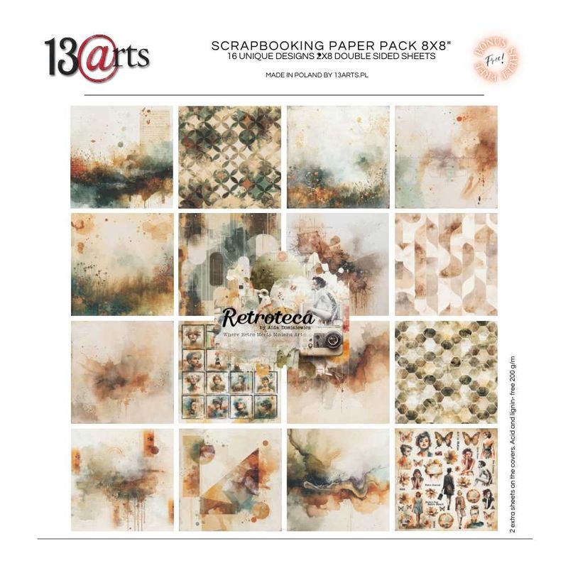 13@rt Retroteca Paper Pad 8x8