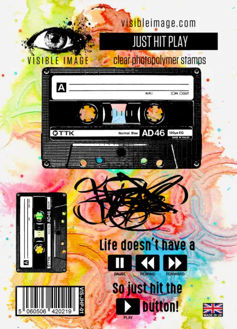 Hovedbilde Visible Image – Just Hit Play A6 Stamp Set
