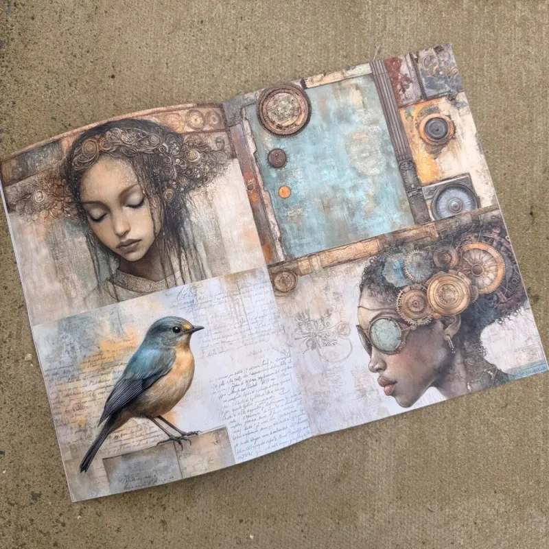 IndigoBlu Vintage Blue Steam A4 Paper Book (IND1530)