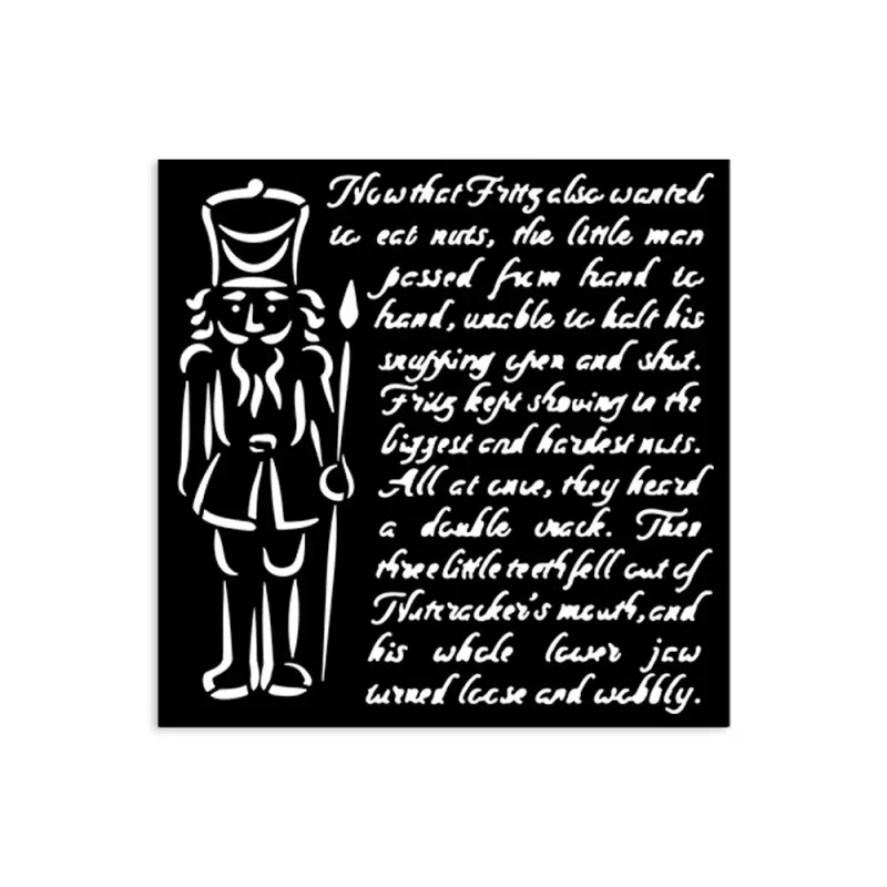 Stamperia Alice in Christmas Soldiers Thick Stencil 12 × 12 cm (KSTDS58)