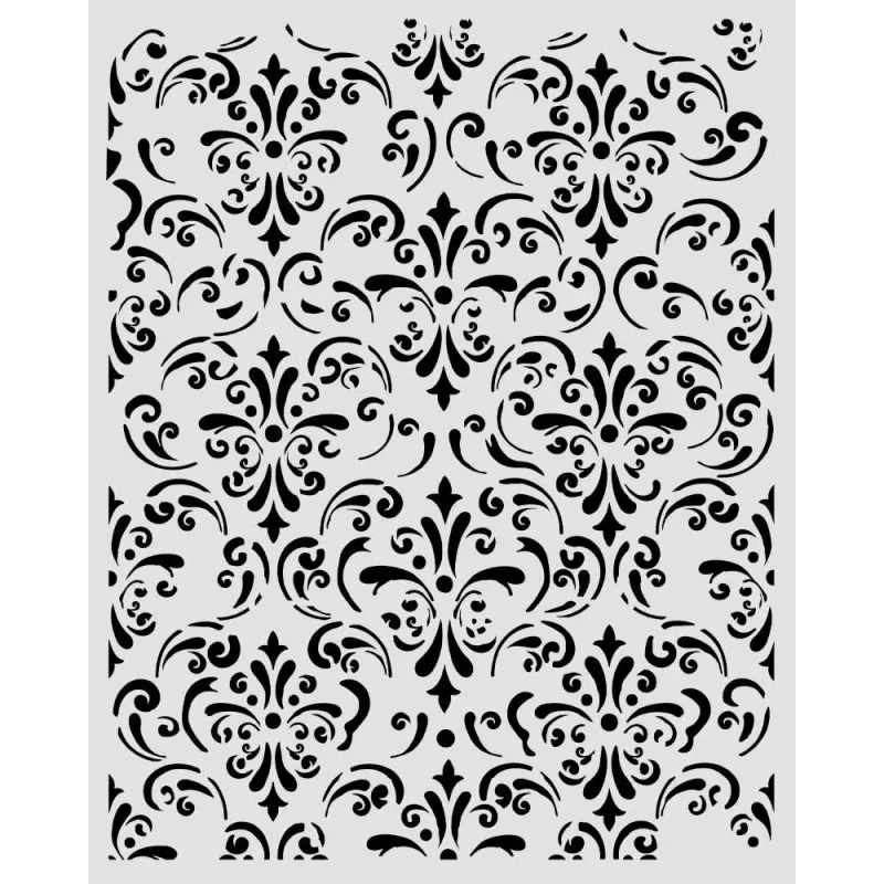 Stamperia Gardens of Time Thick Stencil – Wallpaper 20x25 cm