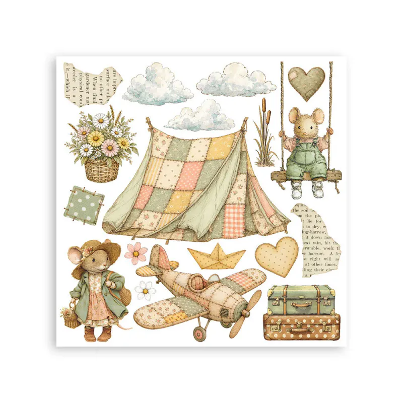 Stamperia – Cozy Family Rub-On – 6 ark