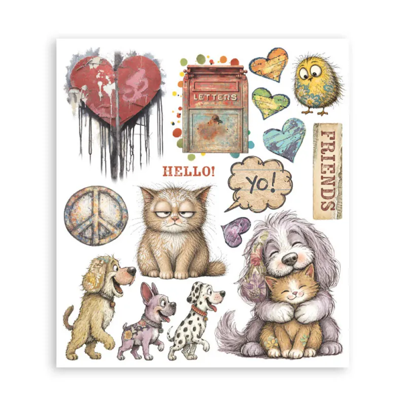 Stamperia – Furry Friends 2 Rub-On – 6 ark 