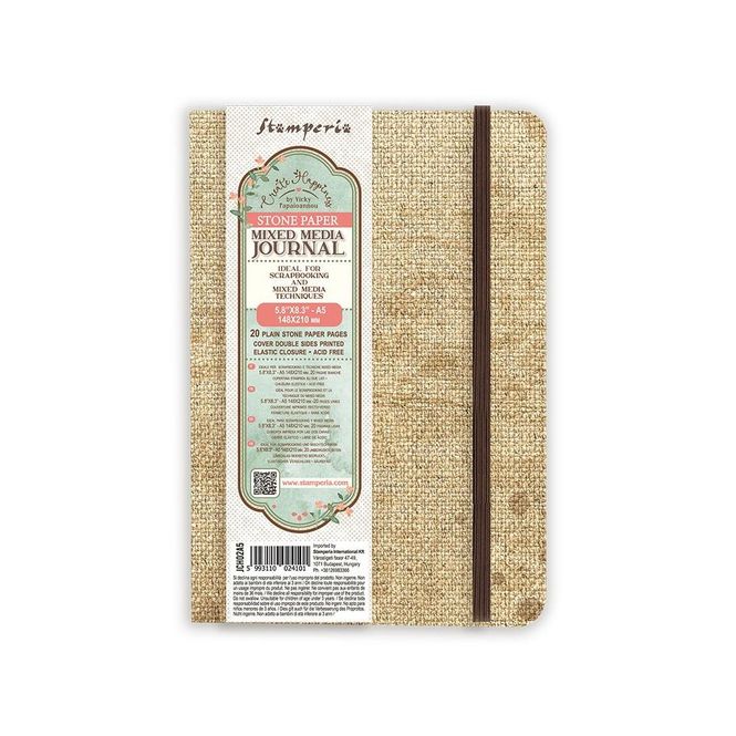 Hovedbilde Stamperia – Mixed Media Journal Stone Paper ...