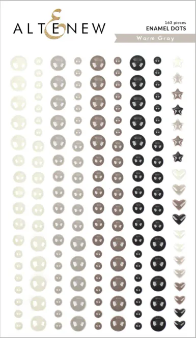 Hovedbilde Embellishments – Warm Gray Enamel Dots