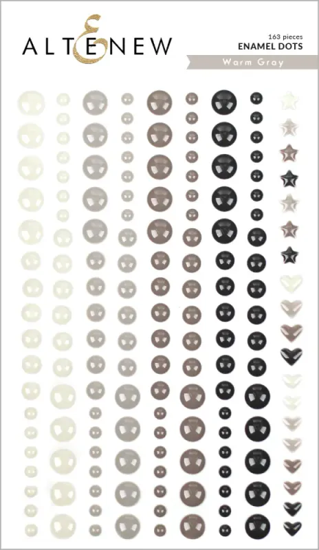 Embellishments – Warm Gray Enamel Dots