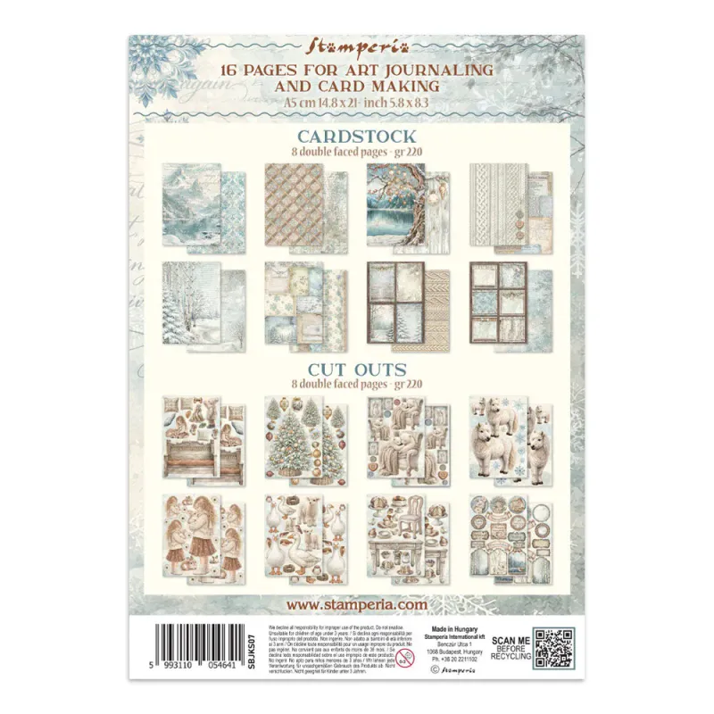 Stamperia White Christmas Junk Journal A5 – Focus Points