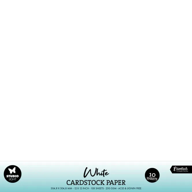 Hovedbilde Studio Light White 12x12 inch Cardstock Paper (10 ...