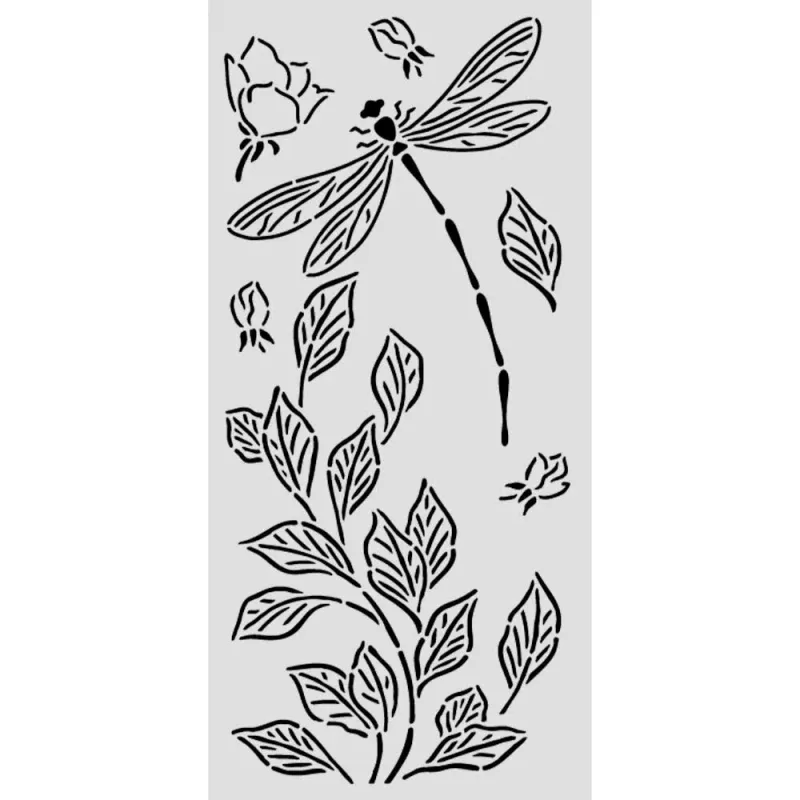 Stamperia – Wonderland Thick Stencil Dragonfly 12x25 cm