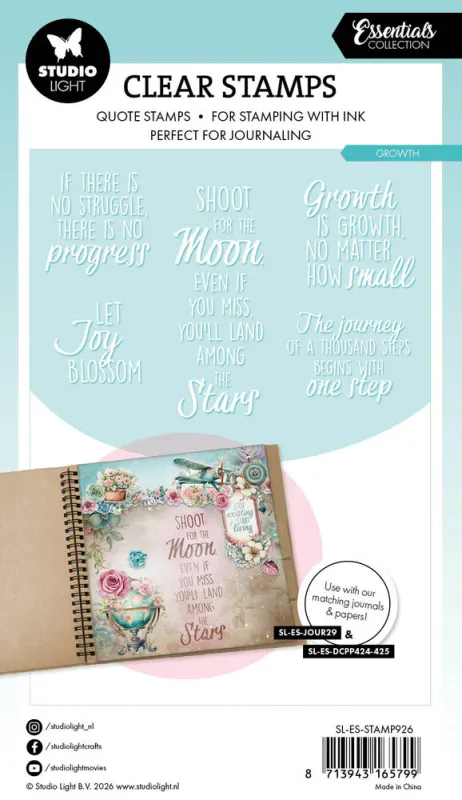 Studio Light Quotes Growth Essentials Clear Stamps