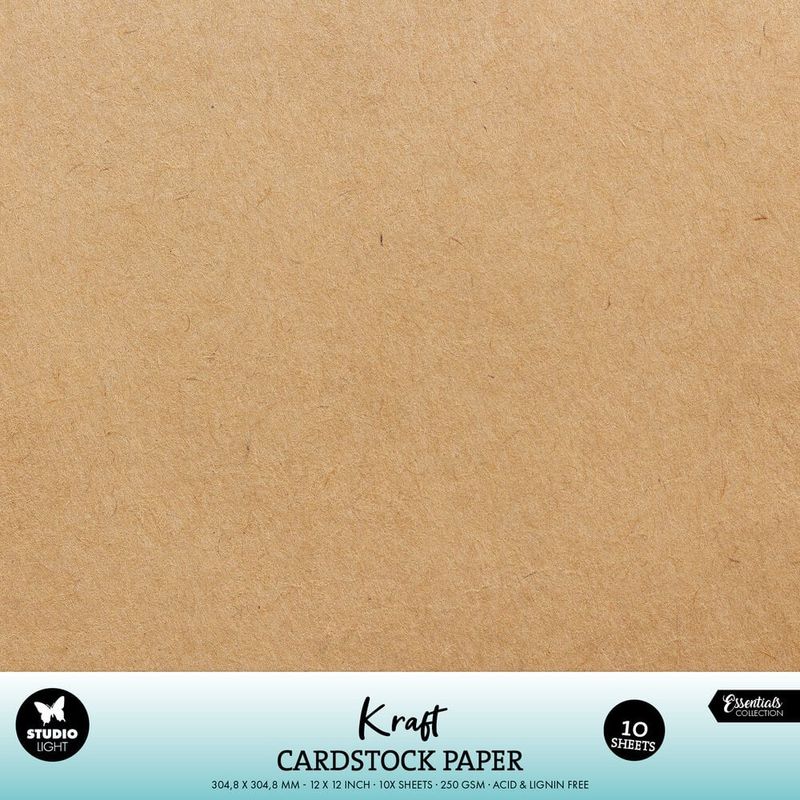 Studio Light – Kraft 12×12 inch Cardstock Paper (10 stk)