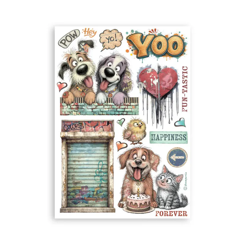 Stamperia – Furry Friends 2 Washi Pad A5 – 8 ark 