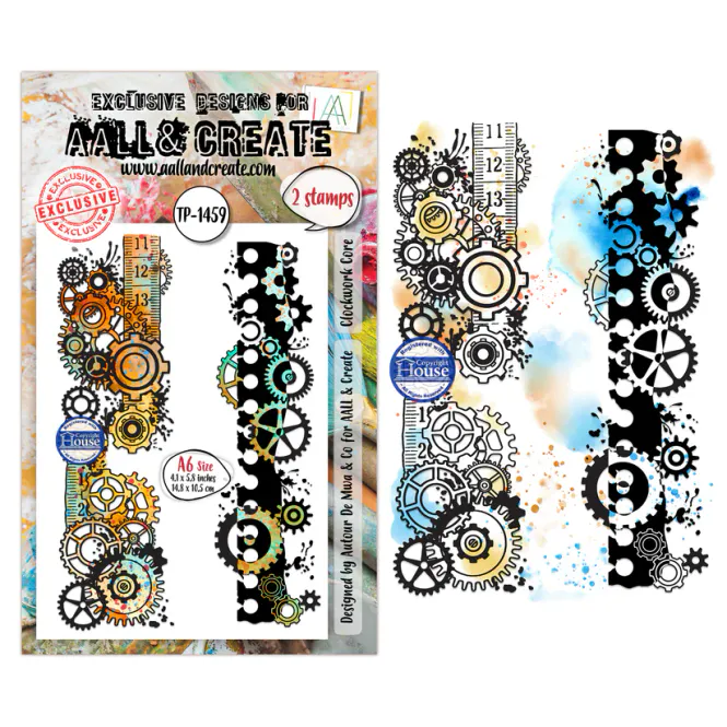 Hovedbilde AALL & Create Clockwork Core A6 Clear Stamp Set