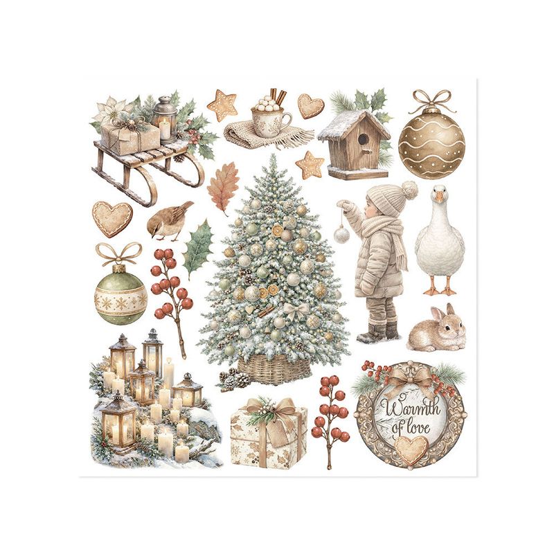 Stamperia – White Christmas Rub-On Kit (6 ark)