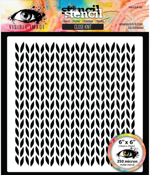 Hovedbilde Visible Image Close Knit Stensil 15x15 cm ...