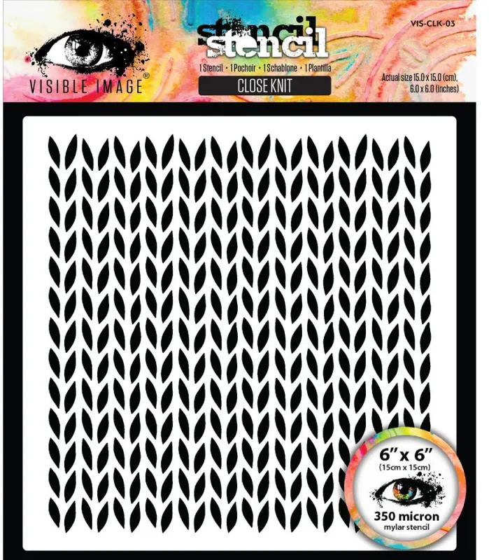 Visible Image Close Knit Stensil 15x15 cm (VIS-CLK-03)