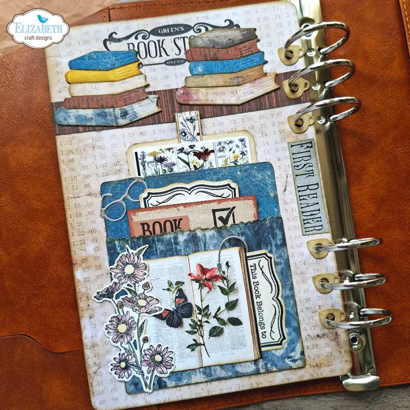 Elizabeth Craft Designs – Rest & Relaxation Stempel- og Die-sett – Book Lover