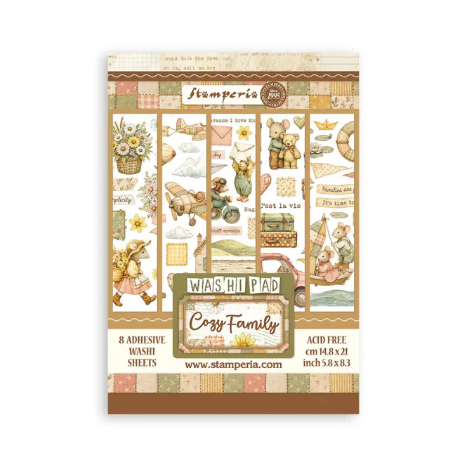 Hovedbilde Stamperia – Cozy Family Washi Pad A5 ...