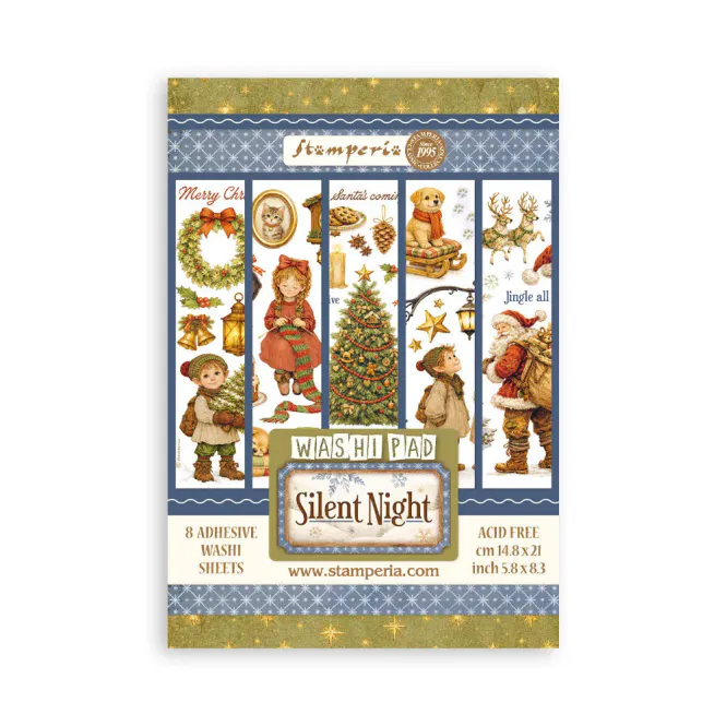 Hovedbilde Stamperia – Silent Night A5 Washi Pad (8 ...