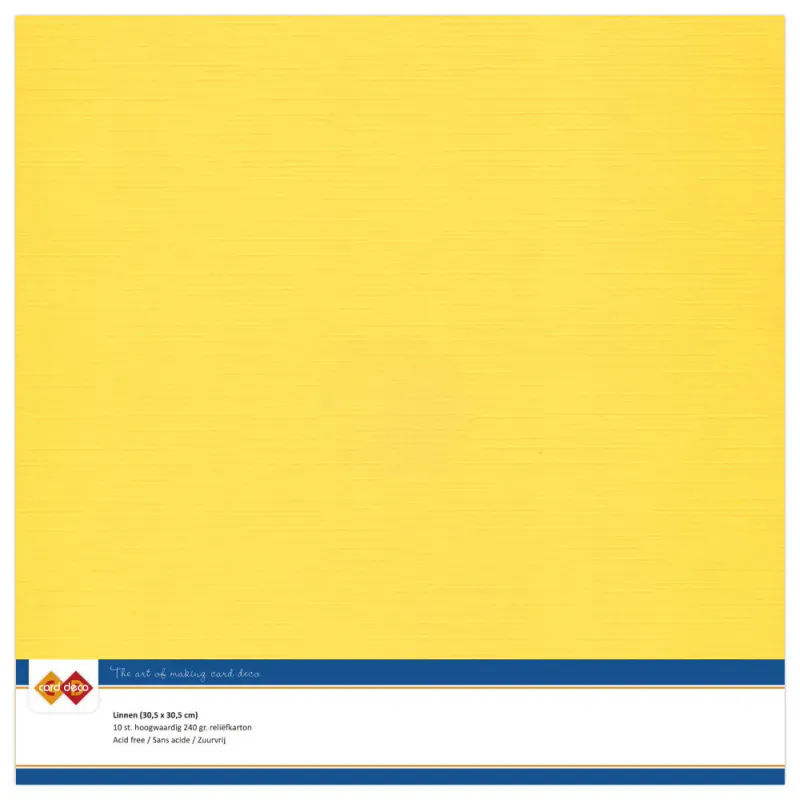 Linen Cardstock – Ochre (30,5 × 30,5 cm, 10 stk)